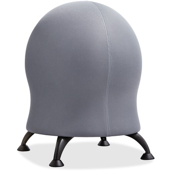 Safco Zenergy Ball Chair, 22 1/2&quot; Diameter x 23&quot; High, Gray/Black