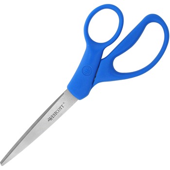 Westcott Preferred Line Stainless Steel Scissors, 8 in, Blue, 2/Pack