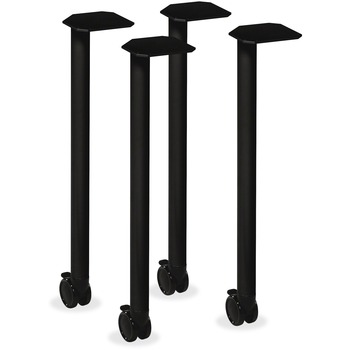HON Huddle Series Post Leg Base with Casters, 1-3/4w x 1-3/4d x 28-3/8h, Black