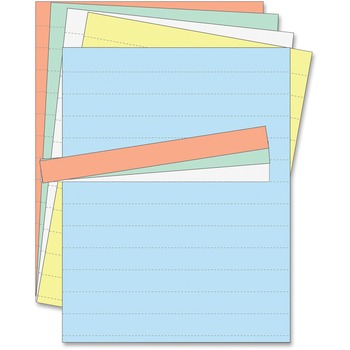MasterVision Data Card Replacement Sheet, 8 1/2 x 11 Sheets, Assorted, 10/PK