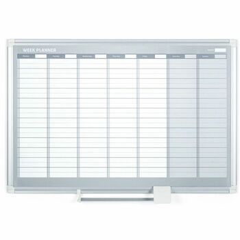 MasterVision Weekly Planner, 36x24, Aluminum Frame