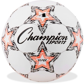 Champion Sports VIPER Soccer Ball, Size 4, 8&quot;- 8 1/4&quot; dia., White