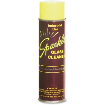 Sparkle Glass Cleaner, 20 oz. Aerosol, Unscented, 12/CT