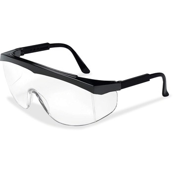 Crews&#174; Stratos Safety Glasses, Black Frame, Clear Lens