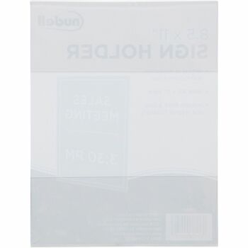 NuDell Clear Plastic Sign Holder, All-Purpose, 8 1/2 x 11