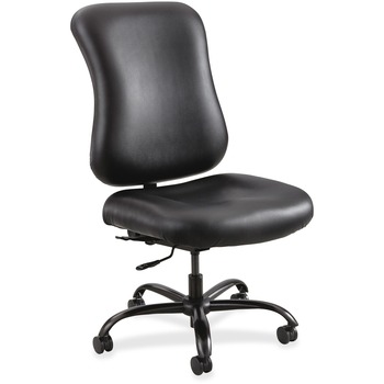 Safco Optimus High Back Big &amp; Tall Chair, 400-lb. Capacity, Black Leather