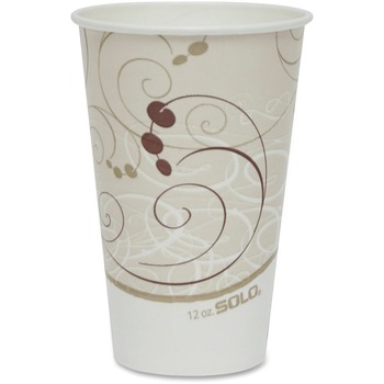 SOLO Cup Company Cold Cups, 12 oz, Paper, Symphony Design, 100/Bag, 20 Bags/Carton