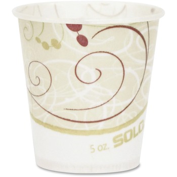 SOLO Cup Company Paper Water Cups, Waxed, 5oz, 100/Bag, 30 Bags/Carton
