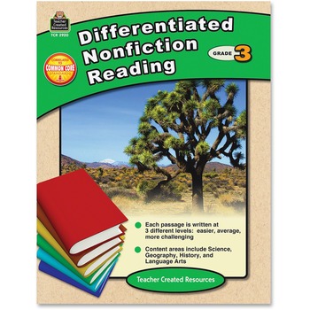 Teacher Created Resources Differentiated Nonfiction Reading, Grade 3, 96 Pages