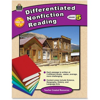 Teacher Created Resources Differentiated Nonfiction Reading, Grade 5, 96 Pages