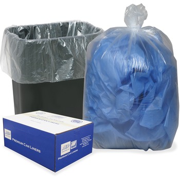 Classic Clear Clear Low-Density Can Liners, 16gal, .6mil, 24 x 33, Clear, 500/Carton
