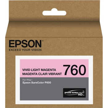 Epson T760620 (760) UltraChrome HD Ink, Vivid Light Magenta