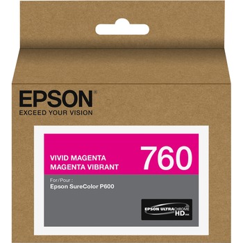 Epson T760320 (760) UltraChrome HD Ink, Vivid Magenta