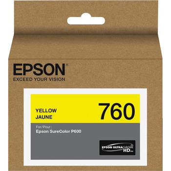 Epson T760420 (760) UltraChrome HD Ink, Yellow