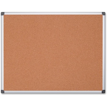 MasterVision Value Cork Bulletin Board with Aluminum Frame, 48 x 72, Natural