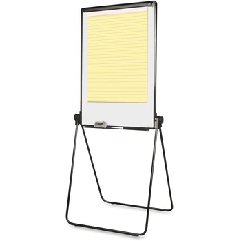 MasterVision Folds-to-a-Table Melamine Easel, 28 1/2 x 37 1/2, White, Steel/Laminate