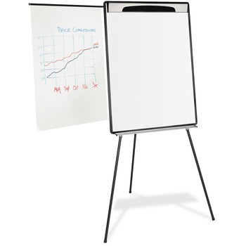 MasterVision Magnetic Gold Ultra Dry Erase Tripod Easel W/ Ext Arms, 32&quot; to 72&quot;, Black/Silver