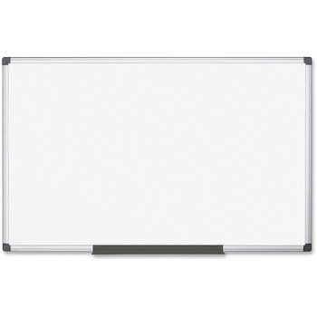 MasterVision Value Melamine Dry Erase Board, 48 x 96, White, Aluminum Frame