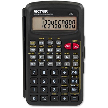 Victor 920 Compact Scientific Calculator with Hinged Case,10-Digit, LCD