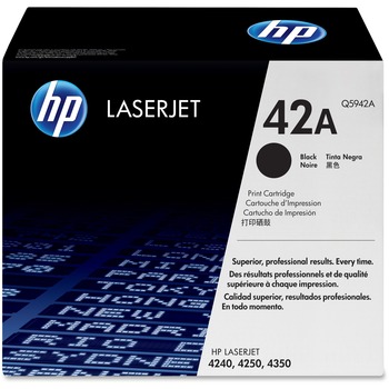 HP 42A (Q5942A) Toner Cartridge, Black