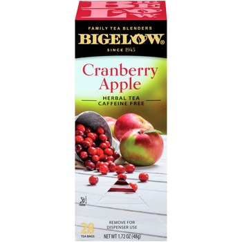 Bigelow Cranberry Apple, Herbal Tea, Caffeine-Free, Tea Bags, 28/Box
