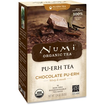 Numi Organic Tea, Chocolate Puerh, 16/Box