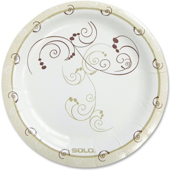 SOLO Cup Company Symphony Paper Dinnerware, Mediumweight Plate, 8 1/2&quot;, Tan, 500/Carton
