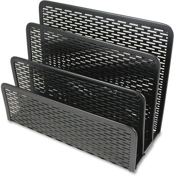 Artistic Urban Collection Punched Metal Letter Sorter, 6 1/2 x 3 1/4 x 5 1/2, Black