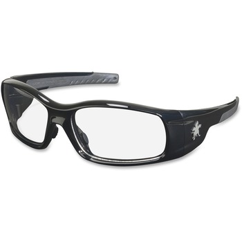 Crews Swagger Safety Glasses, Black Frame, Clear Lens