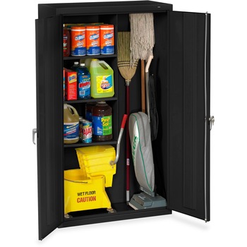 Tennsco Janitorial Cabinet, 36w x 18d x 64h, Black