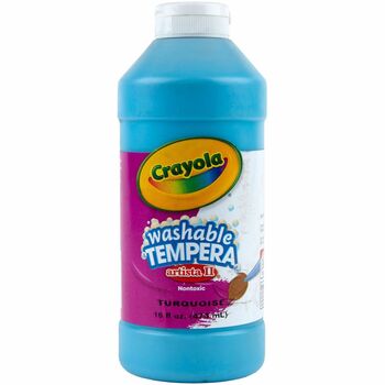 Crayola Artista II Washable Tempera Paint, 16 oz., Turquoise