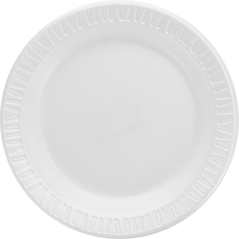 SOLO Cup Company Foam Plastic Plates, 6 Inches, White, Round, 125/Pack