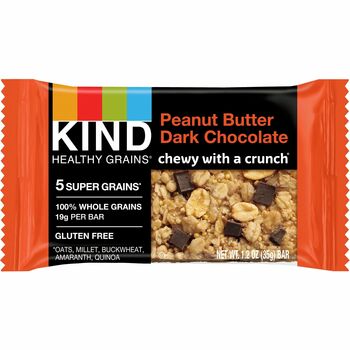 KIND Healthy Grains Bar, Peanut Butter Dark Chocolate, 1.2 oz, 12/Box