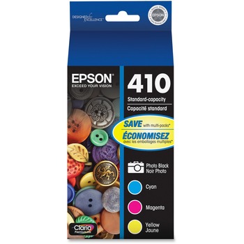 Epson T410520 (410) Ink, Black/Cyan/Magenta/Yellow, 4/PK