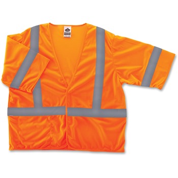 ergodyne GloWear 8310HL Type R Class 3 Economy Mesh Vest, Orange, S/M