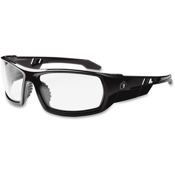 ergodyne Skullerz Odin Safety Glasses, Black Frame/ Clear Lens, Anti-Fog, Nylon/PolyCarb