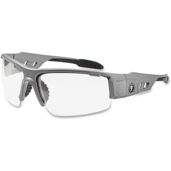 ergodyne Skullerz Dagr Safety Glasses, Matte Gray Frame/Clear Lens, Nylon/Polycarb