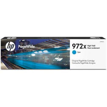 HP 972X PageWide Cartridge, Cyan High Yield (L0R98AN)