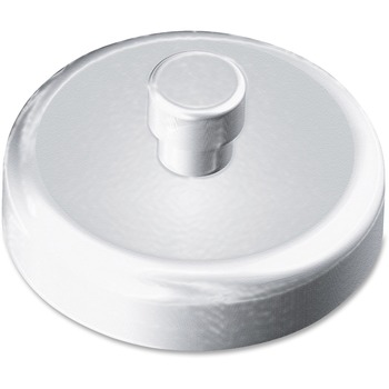 Kantek Mounting Magnets for Glove and Towel Dispensers, 1.5&quot; Diameter, White/Silver, 4/Pack