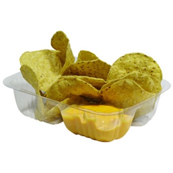 Dart ClearPac Large Nacho Tray, 2-Compartments, Clear, 500/Ctn