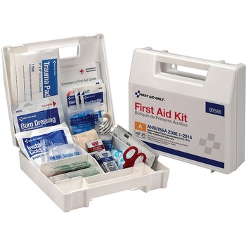 First Aid Only™ Bulk First Aid Kit, For Up to 25 People, ANSI A, Type I &amp; II, 89 Pieces/Kit