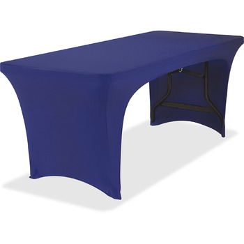 Iceberg Stretch-Fabric Table Cover, Polyester/Spandex, 30&quot; x 72&quot;, Blue