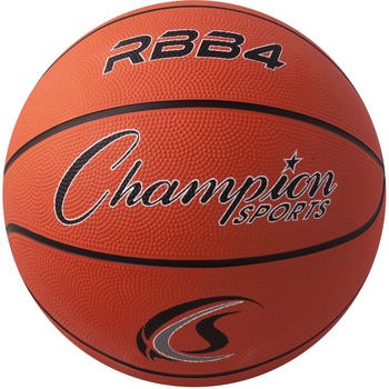 Champion Sports Rubber Sports Ball, For Basketball, No. 6, Intermediate Size, Orange