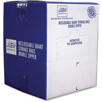 Handi-Bag Resealable Clear Plastic Storage Bags, 1qt, 1.75mil, 7 x 8, Clear, 500/Box