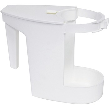 Impact Super Toilet Bowl Caddy w/Brush, 4&quot; w x 8&quot; d, 6&quot; Long, Plastic, 12/CT