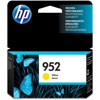 HP 952 Ink Cartridge, Yellow (L0S55AN)