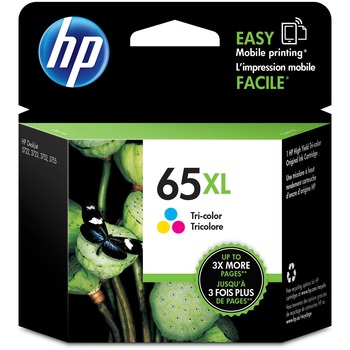 HP 65XL Ink Cartridge, Tri-color (N9K03AN)