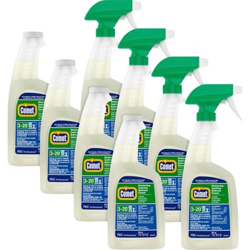 Comet Disinfectant &amp; Sanitizing Bathroom Cleaner, 32 oz. Spray Bottle, Citrus Scent, 8/CT