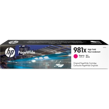 HP 981X PageWide Cartridge, Magenta High Yield (L0R10A)