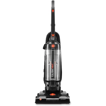 Hoover Commercial 13&quot; TaskVac Bagless Lightweight Commercial Upright Vacuum, 18lb, Black